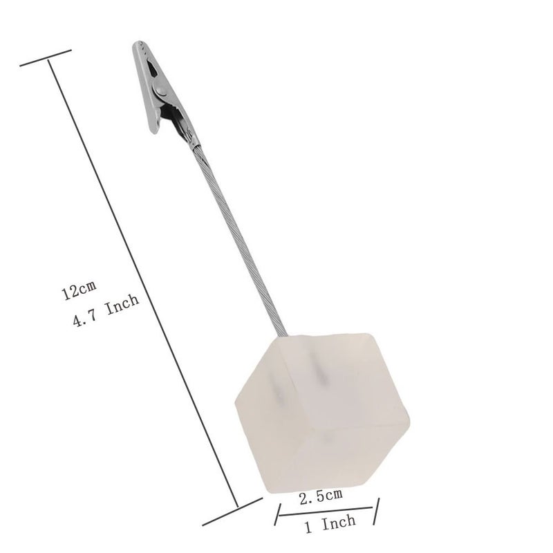 Xiaoyztan Memo Clips Holder,Transparent Cube Table Number Holders,Paper Note Clip for Office Home Use, Office Memo Holders, Desk Accessories and Workspace Organizers,Pack of 10 - Image 2